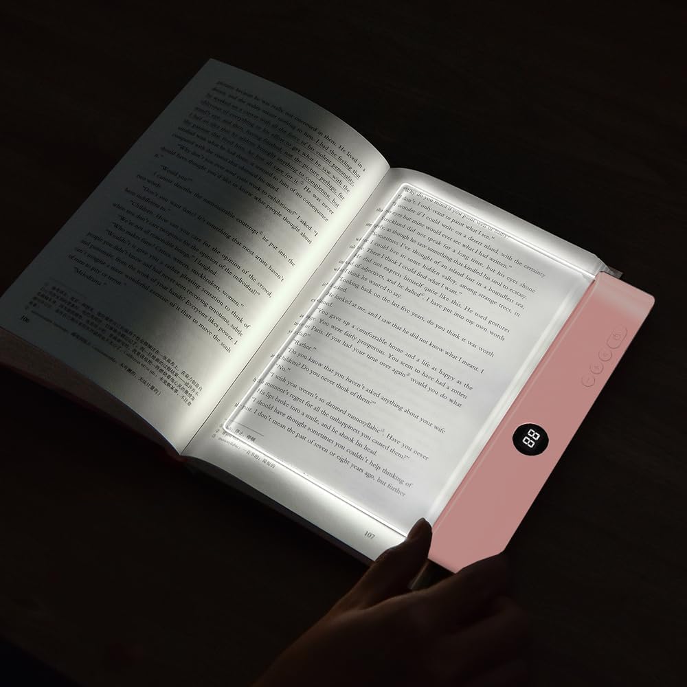 Rechargeable LED flat book light