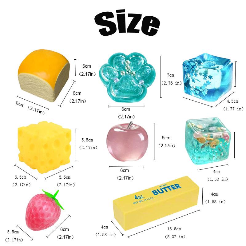 8-Piece Mystery Squishy Blind Box - Malt Sugar Stress Relief Fidget Toys 🍬✨