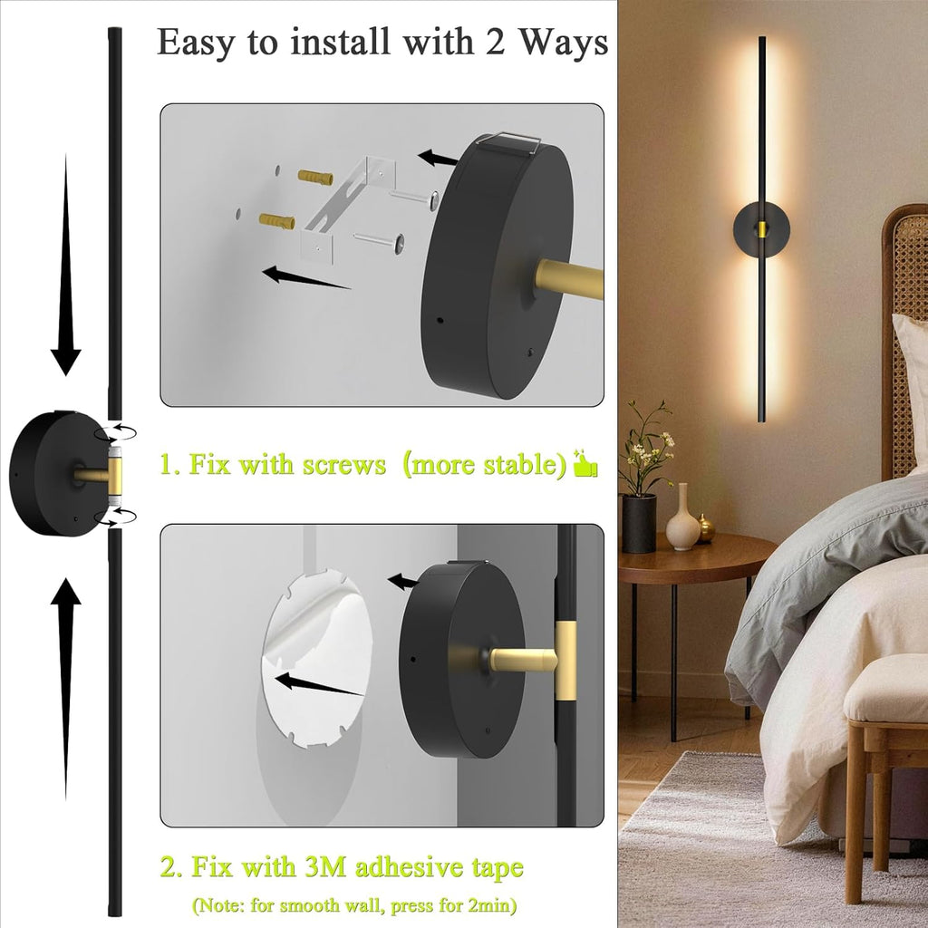 Wireless Rechargeable Wall Sconce Set of 2
