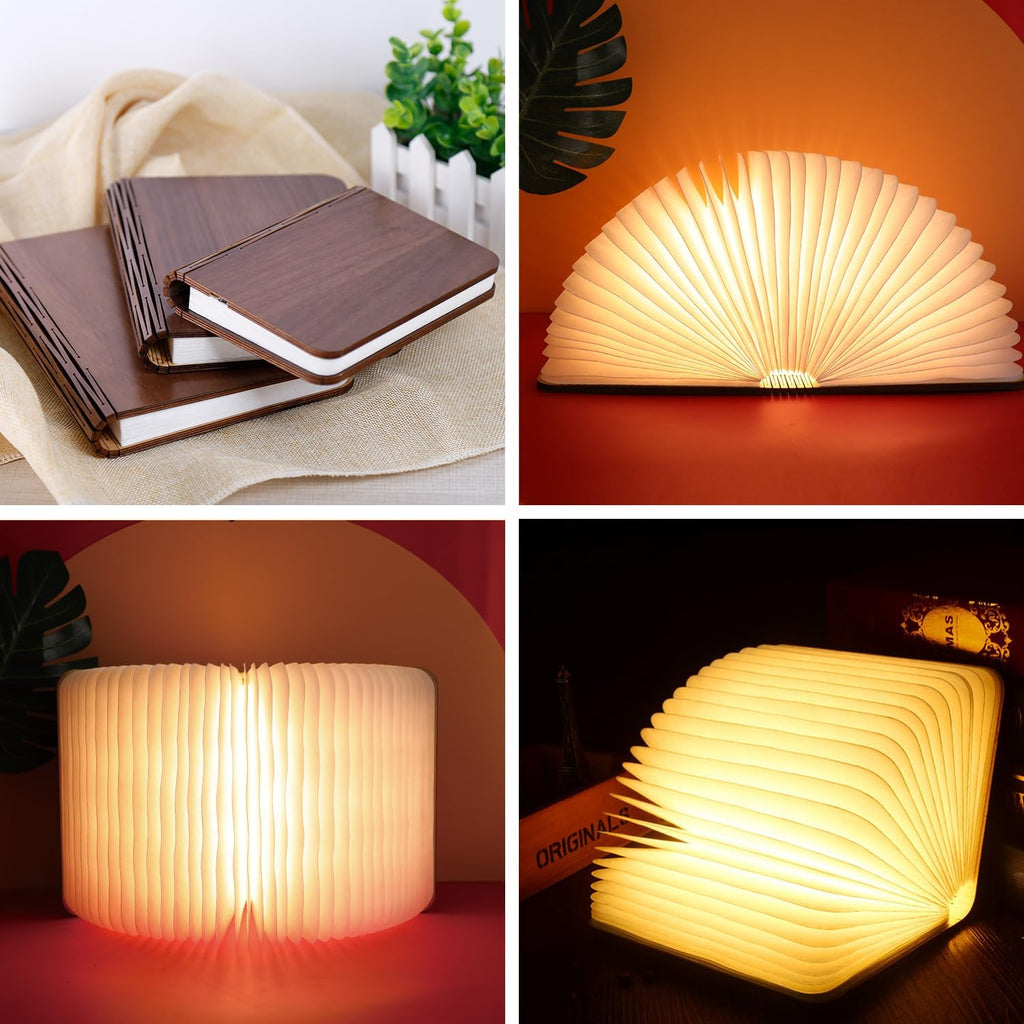 Wooden Folding LED Book Lamp