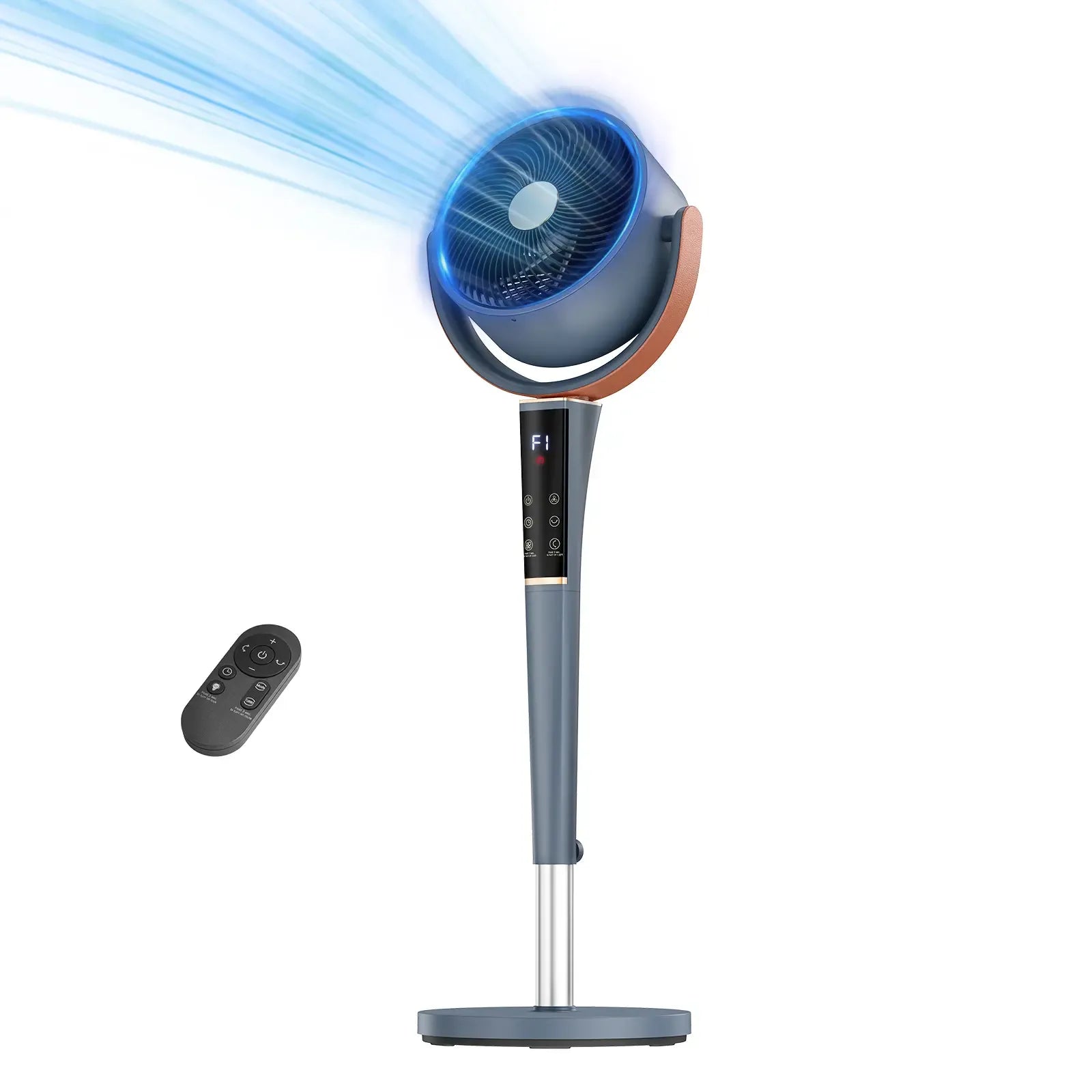⚡Fan for Bedroom, 120° Oscillating Standing Fan, DC Motor Quiet Floor Fan