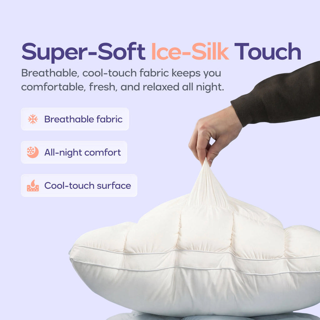 Cooling Memory Foam Pillow | Breathable Soft Support Bed Pillow