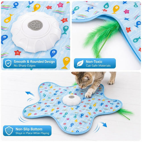 Automatic Feather Cat Toy | Interactive Moving Toy for Indoor Cats