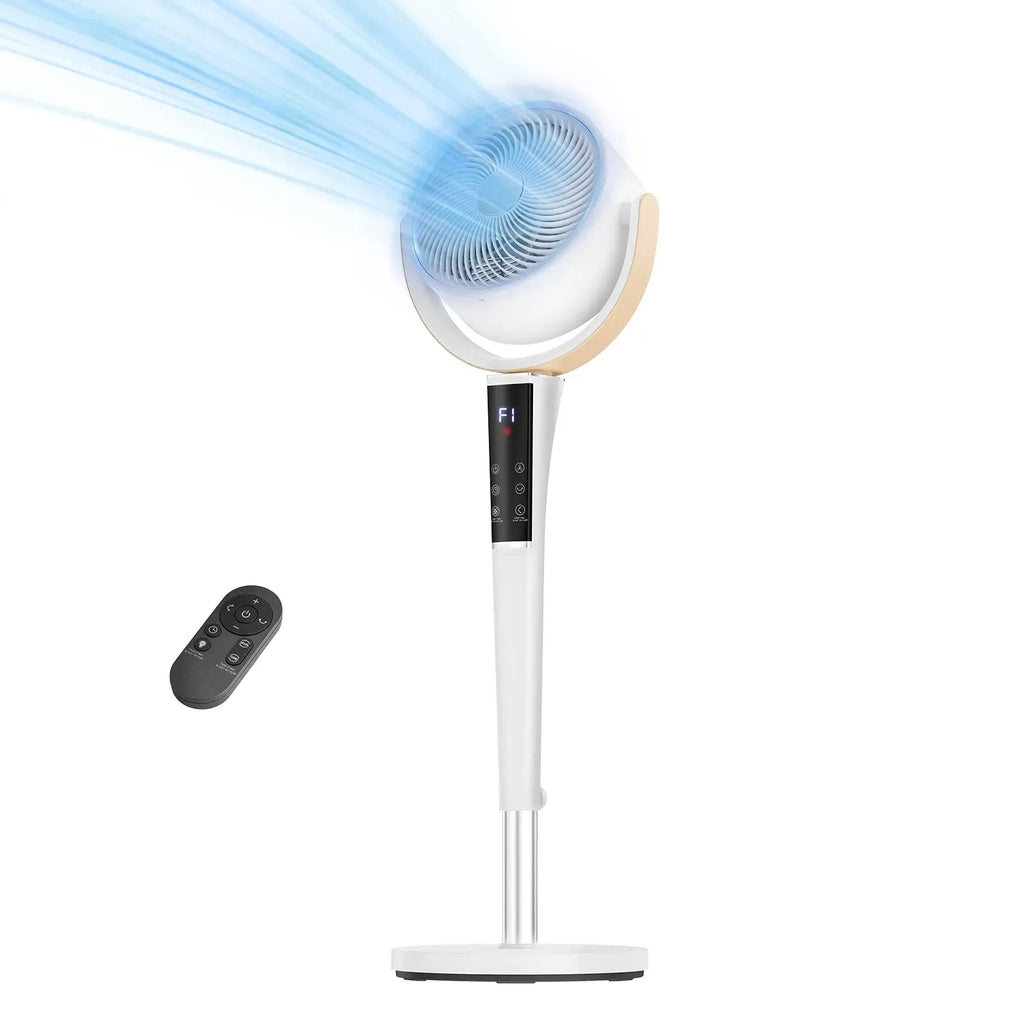 ⚡Fan for Bedroom, 120° Oscillating Standing Fan, DC Motor Quiet Floor Fan